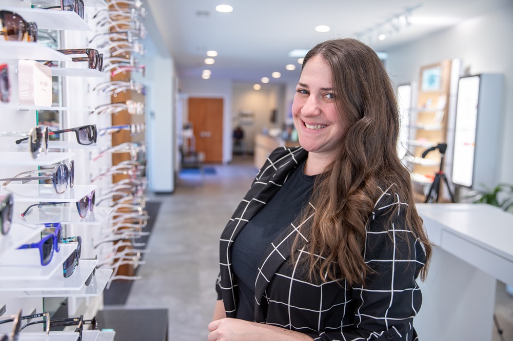 Woman choosing eye glasses - Optical Glasses in Carrboro, NC